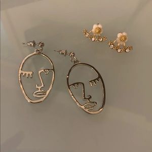 earrings for women 2 sets